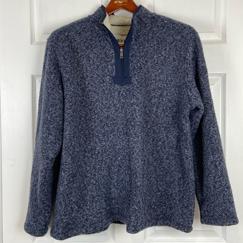 Orvis quarter zip pull over Sherpa fleece lined sweater men’s XL
